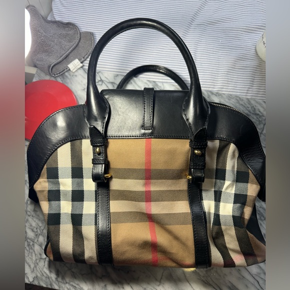 USED Burberry Medium Milverton Plaid Satchel - Picture 3 of 7